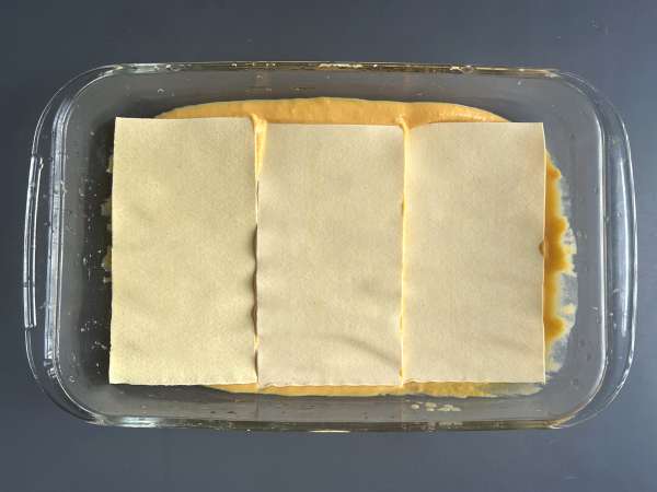 Vegetarische Kürbislasagne mit Spinat und Ricotta - Zubereitung Schritt 5