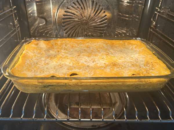 Vegetarische Kürbislasagne mit Spinat und Ricotta - Zubereitung Schritt 9