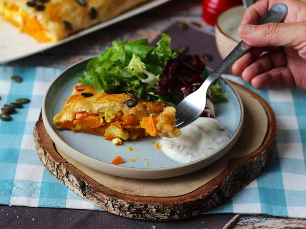 Kürbisstrudel mit Feta : einfaches Rezept mit Hokkaido - Zubereitung Schritt 9