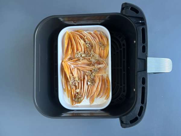 Butternut-Gratin aus dem Airfryer : cremig und einfach - Zubereitung Schritt 7