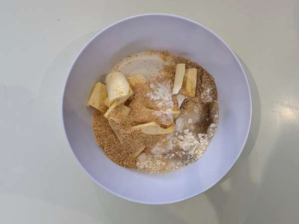 Vegane Cookies mit Mandeln und Schokolade : einfach und schnell - Zubereitung Schritt 1