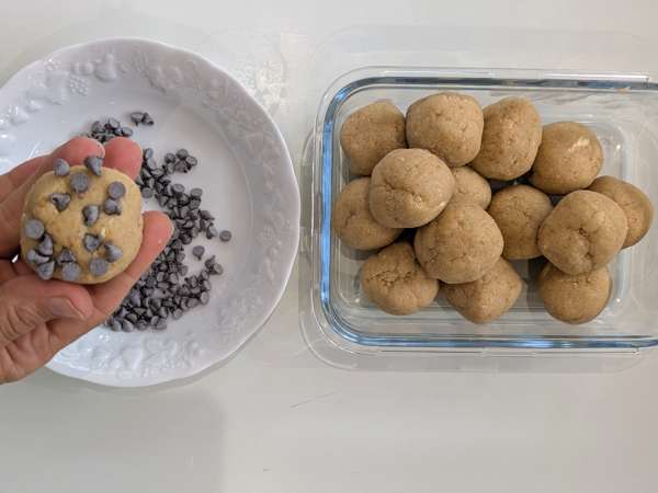 Vegane Cookies mit Mandeln und Schokolade : einfach und schnell - Zubereitung Schritt 3