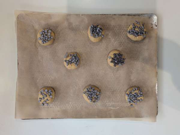 Vegane Cookies mit Mandeln und Schokolade : einfach und schnell - Zubereitung Schritt 4
