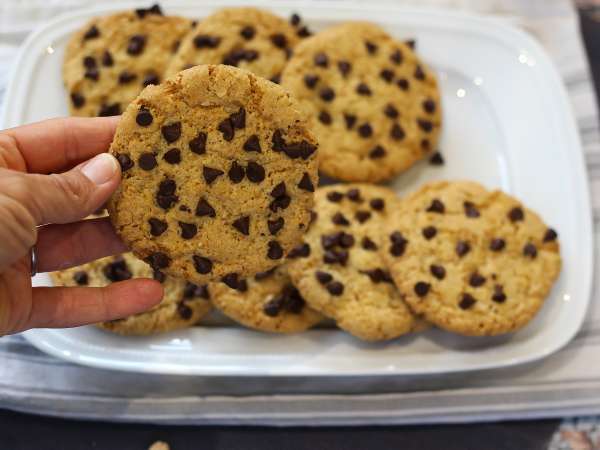 Vegane Cookies mit Mandeln und Schokolade : einfach und schnell - Zubereitung Schritt 6