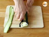 Zucchini- und Räucherlachsröllchen - Zubereitung Schritt 1