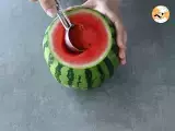 Cocktail Gin in einer Wassermelone - Zubereitung Schritt 1