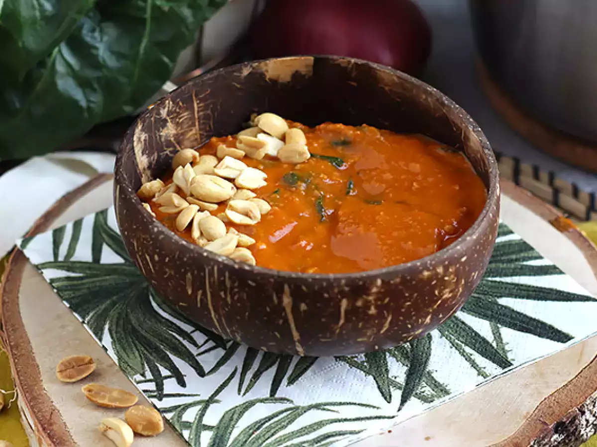 Afrikanische Erdnusssuppe mit Tomaten und Mangold - foto 5