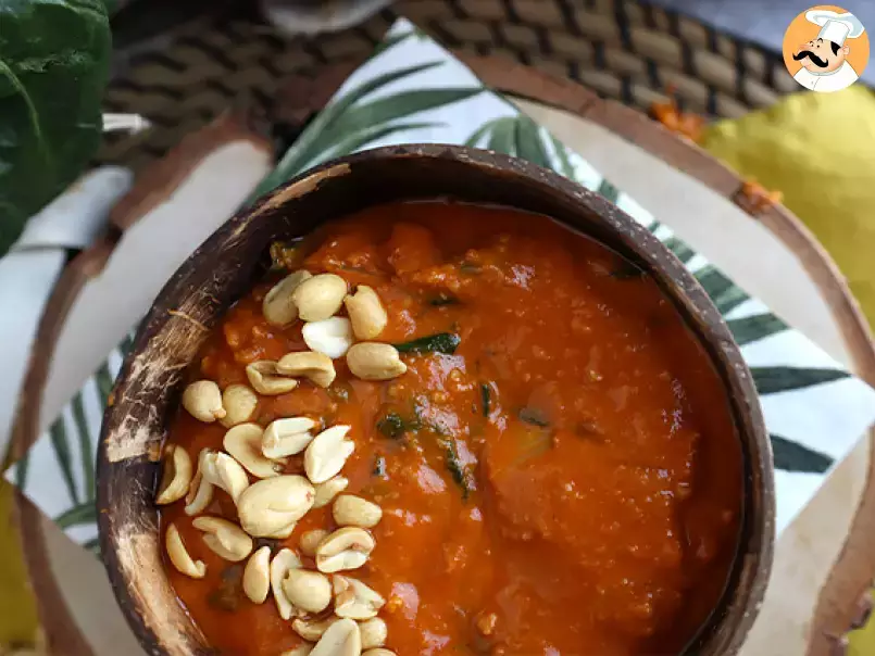 Afrikanische Suppe: Tomate, Erdnuss und Mangold – Afrikanische Erdnusssuppe, foto 1