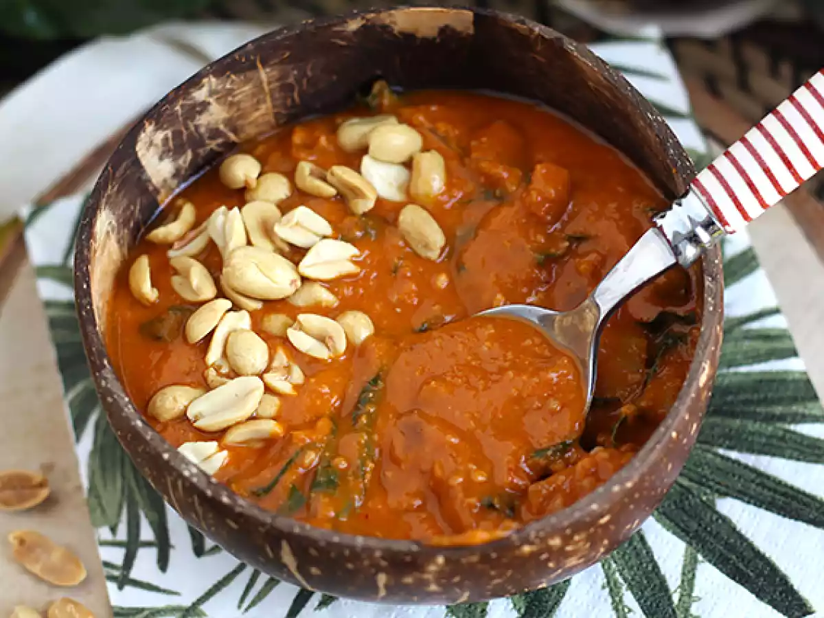 Afrikanische Suppe: Tomate, Erdnuss und Mangold – Afrikanische Erdnusssuppe - foto 4