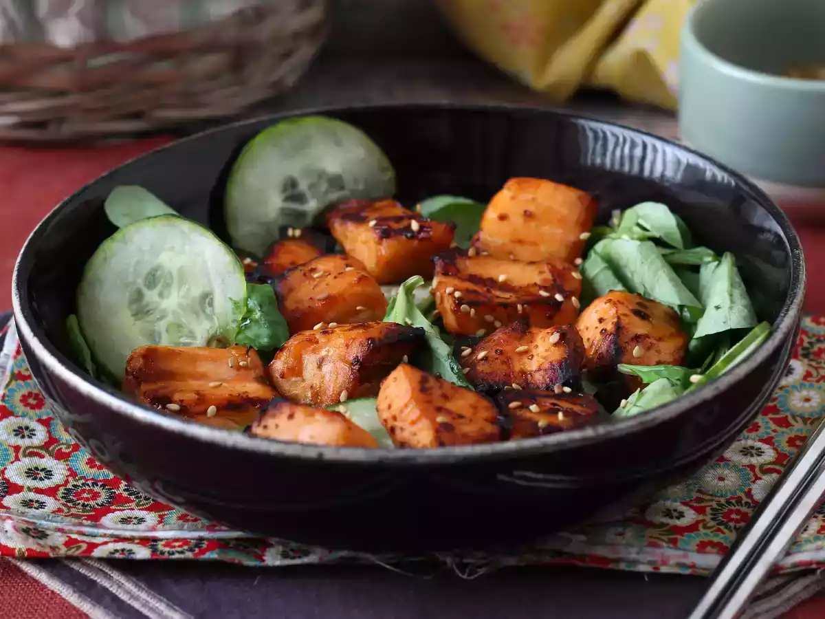 Air fryer Lachshäppchen mit asiatischer Marinade - foto 5