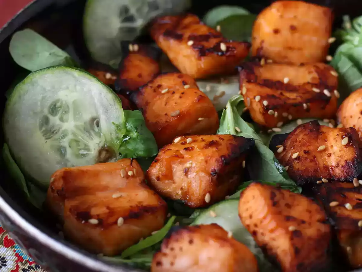 Air fryer Lachshäppchen mit asiatischer Marinade - foto 6