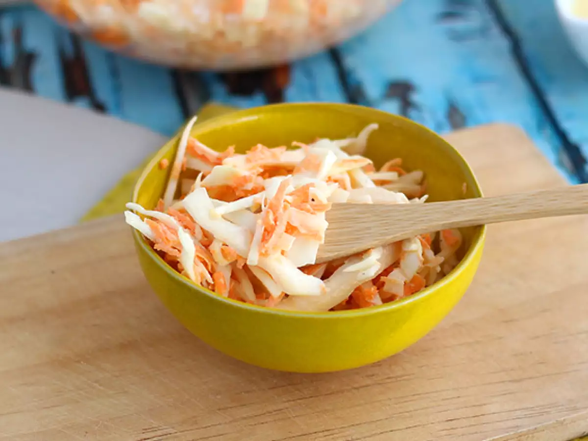 Amerikanischer Coleslaw (Krautsalat mit Karotten) - foto 4