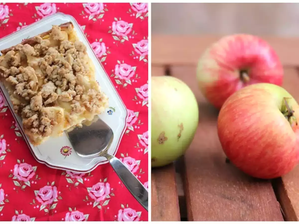Apfel-Krokant-Streuselkuchen