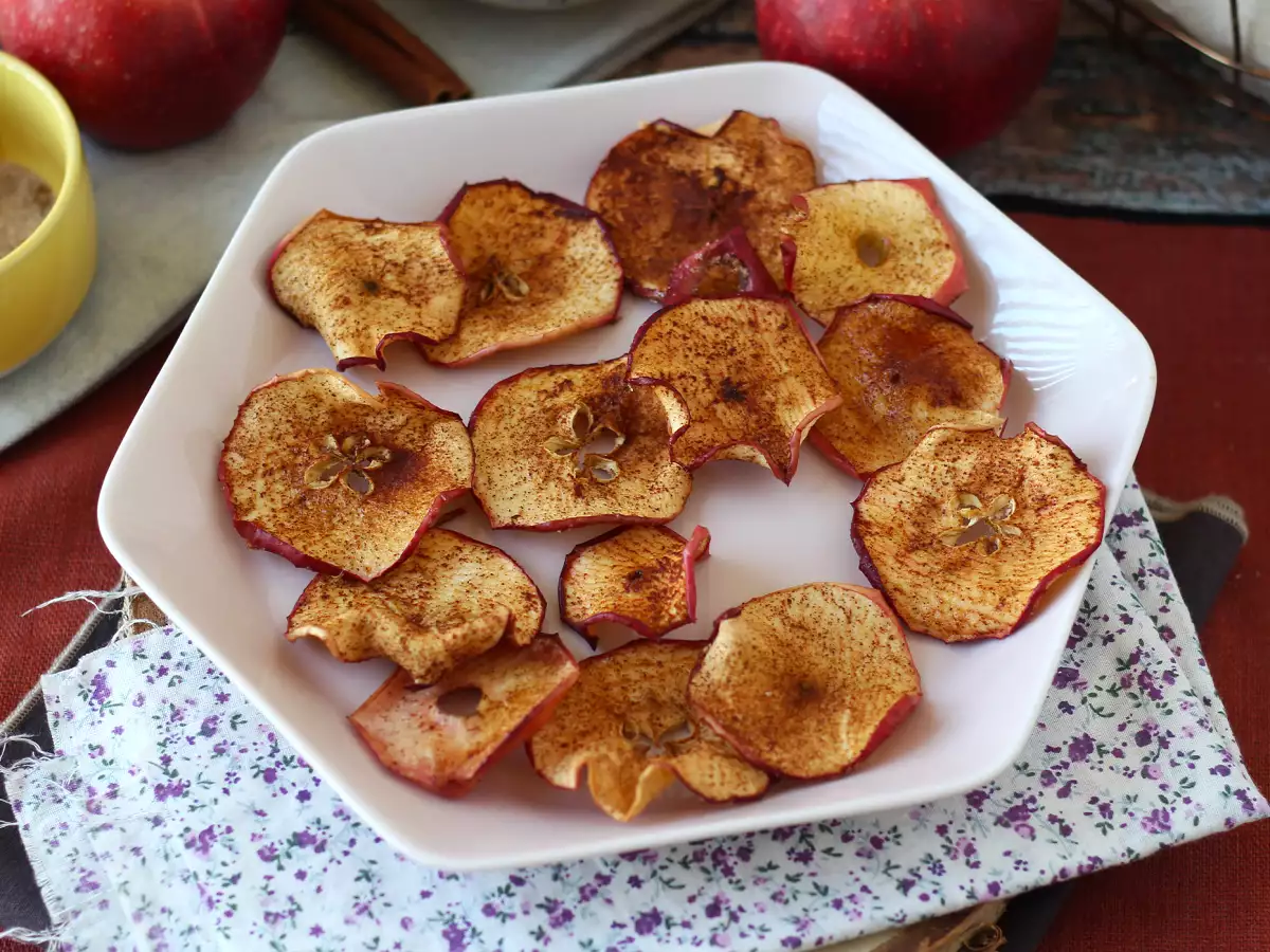 Apfelchips mit Zimt aus der Heißluftfritteuse - foto 4