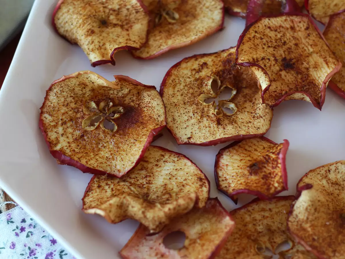 Apfelchips mit Zimt aus der Heißluftfritteuse - foto 5