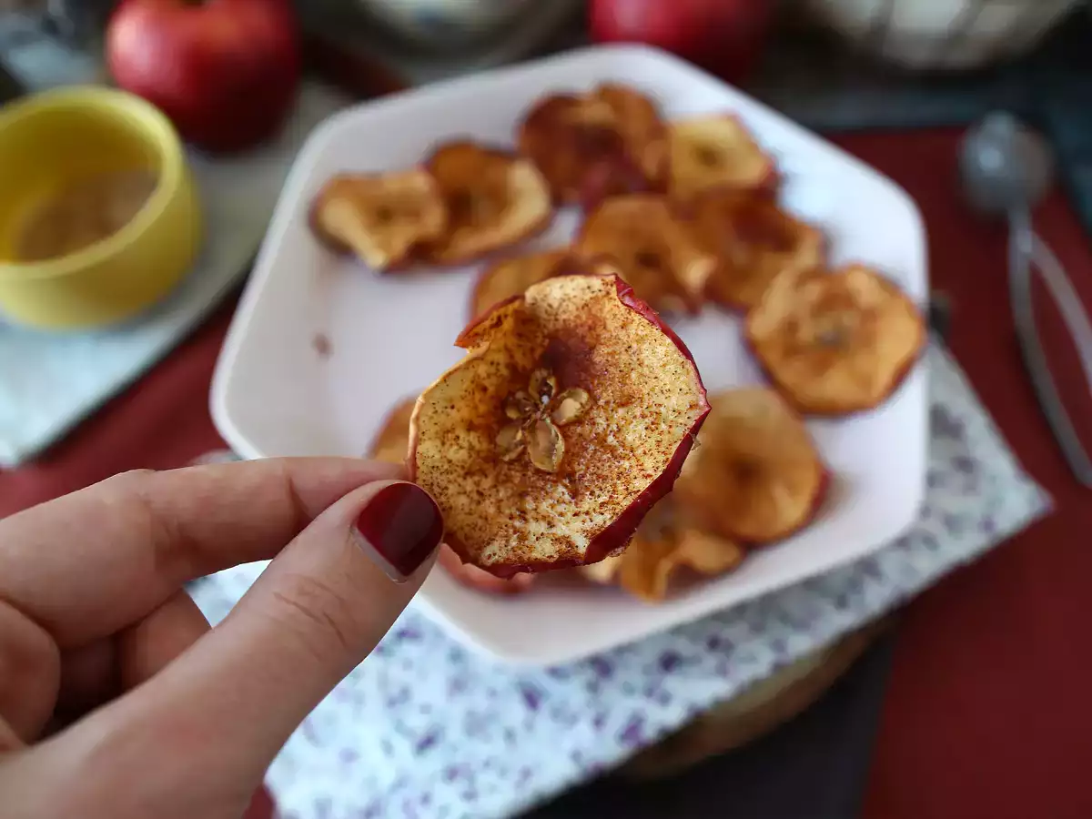 Apfelchips mit Zimt aus der Heißluftfritteuse - foto 6