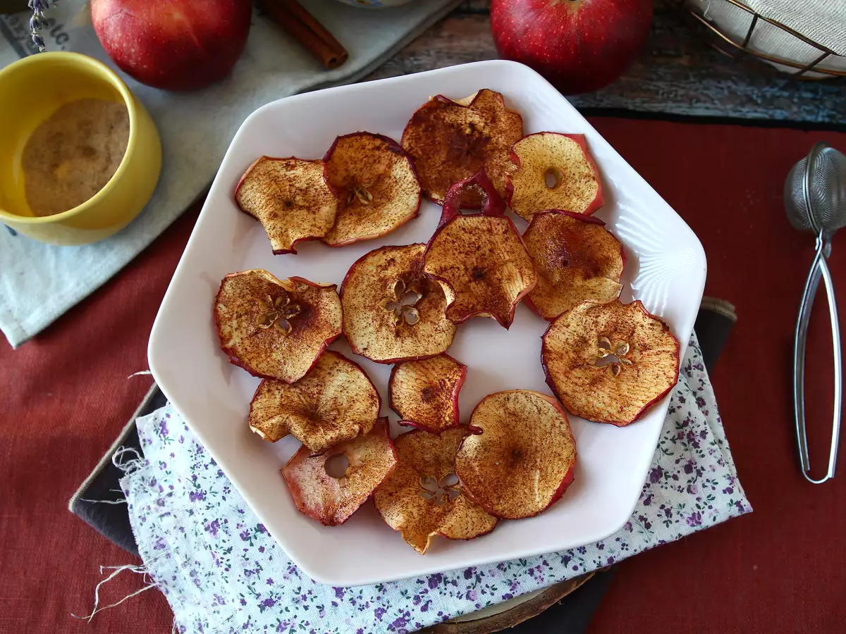 Apfelchips mit Zimt aus der Heißluftfritteuse - foto 7