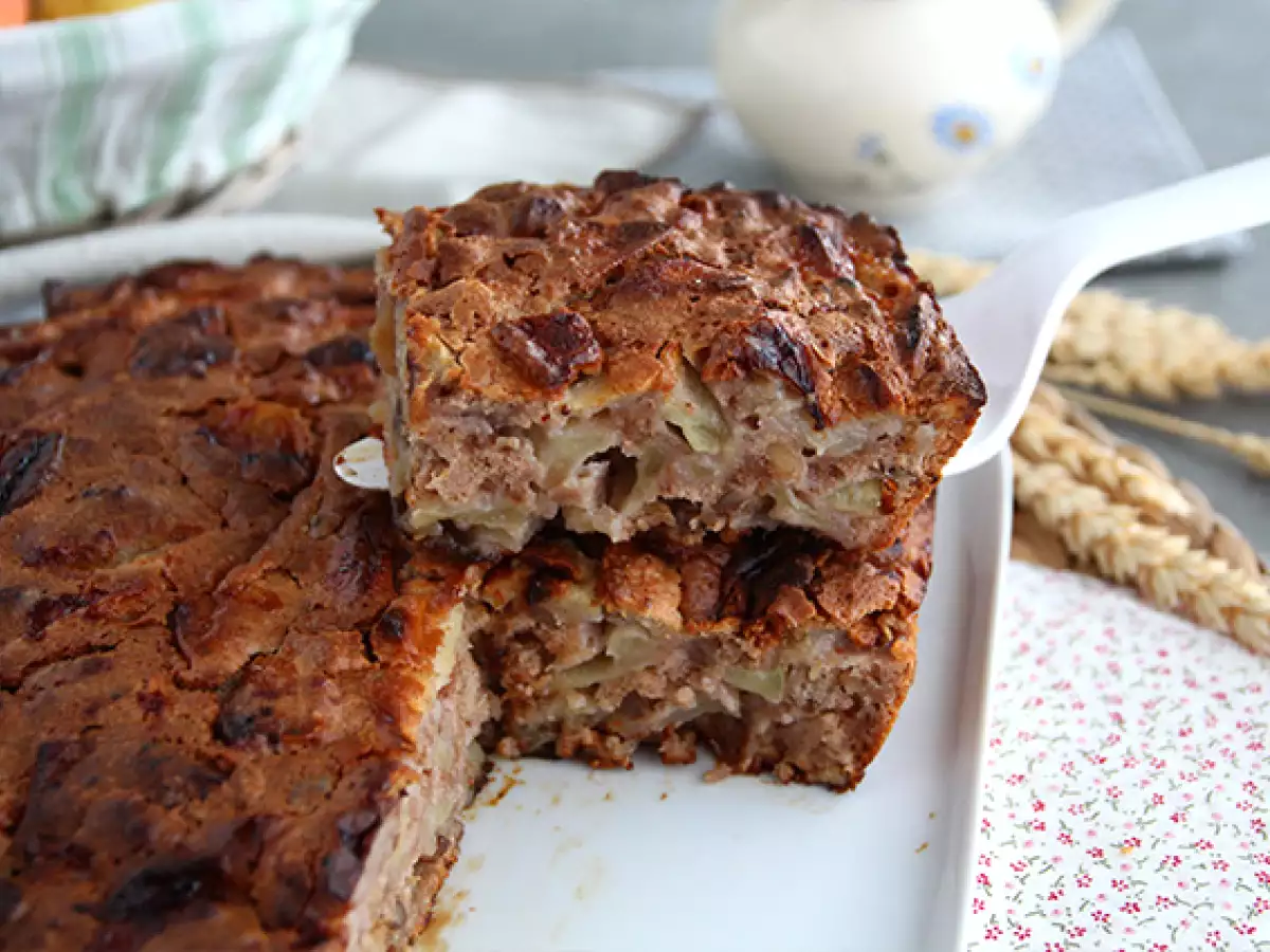 Apfelkuchen mit Walnüssen und Zimt - foto 2