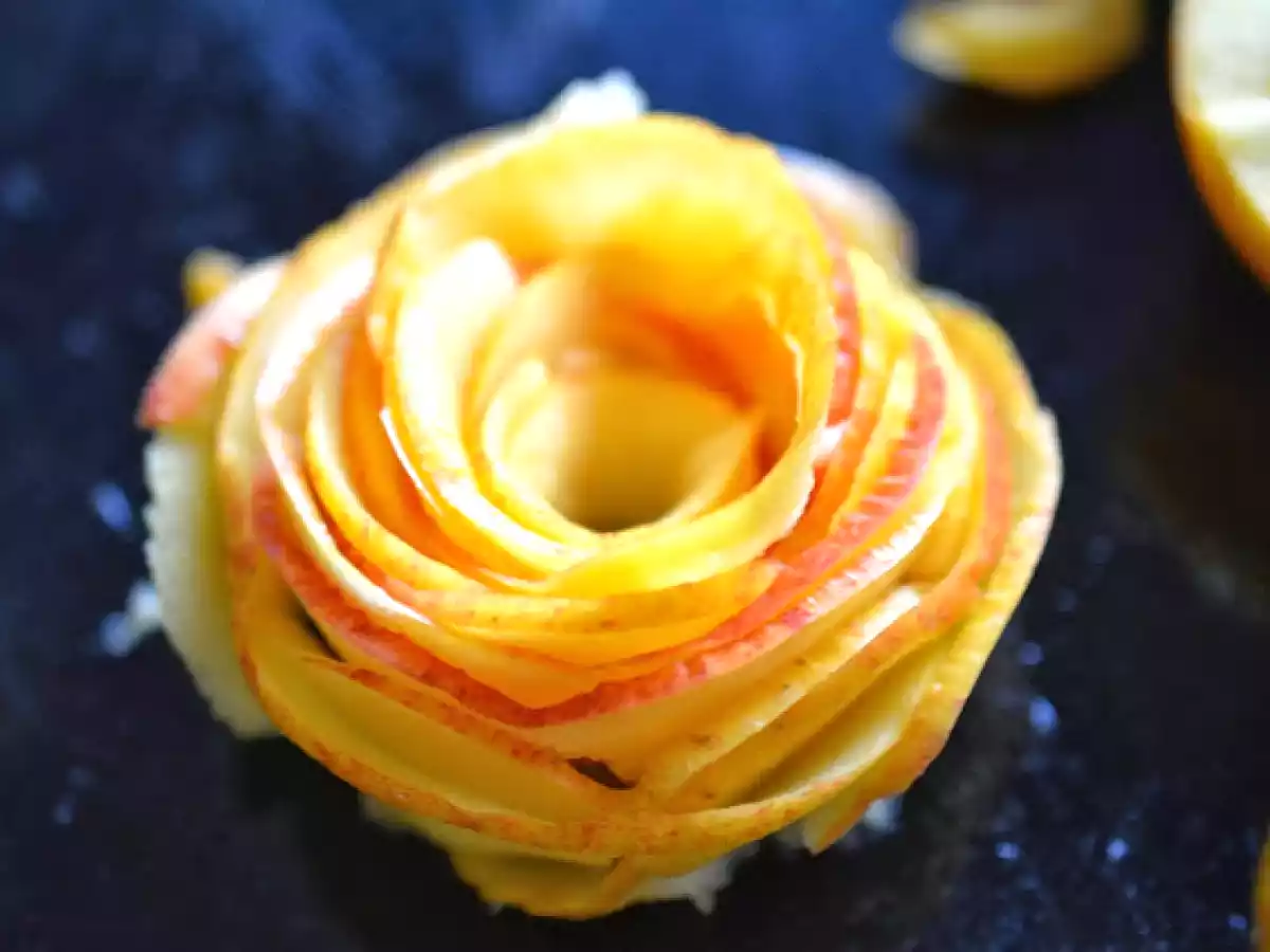 Apfelkuchen und Apfelkuchen fällt!