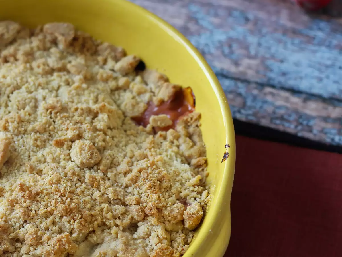 Aprikosen-Crumble – einfaches, knuspriges Dessert - foto 5