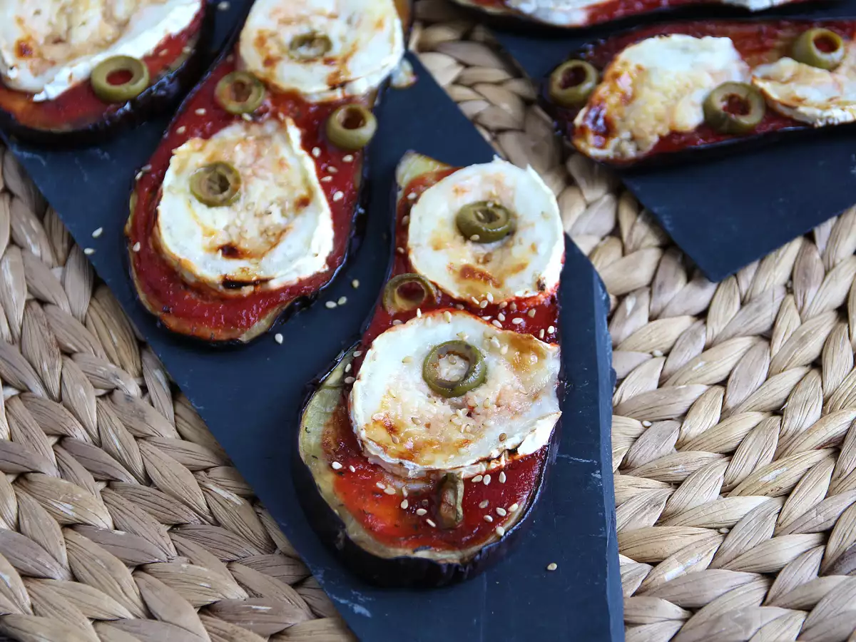 Auberginenscheiben mit Tomatencoulis und Ziegenkäse - foto 2