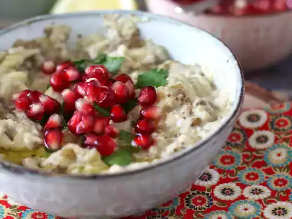 Rezept Baba ganoush, der köstliche libanesische aufstrich mit auberginen