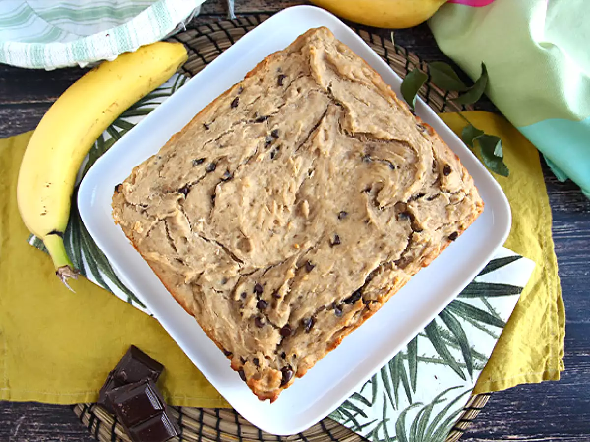 Bananenkuchen mit Schokostückchen – vegan und glutenfrei - foto 3