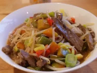 Beef with Blackbean Sauce + Chinese Noodles
