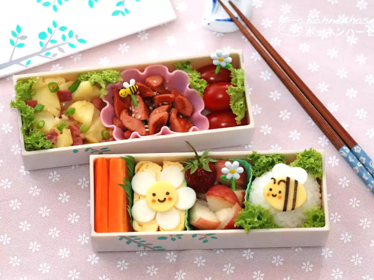 Bento #36: Bee and Flower Bento