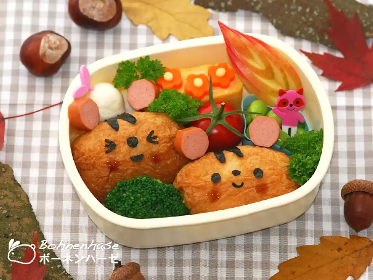 Bento #38: Inarizushi Chipmunk Bento