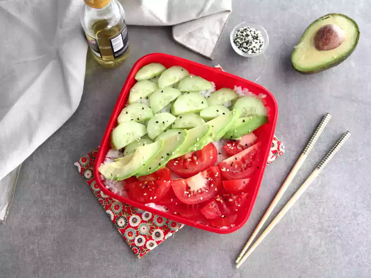 Bento Vegan (Rezept für Reis mit Essig) - foto 3