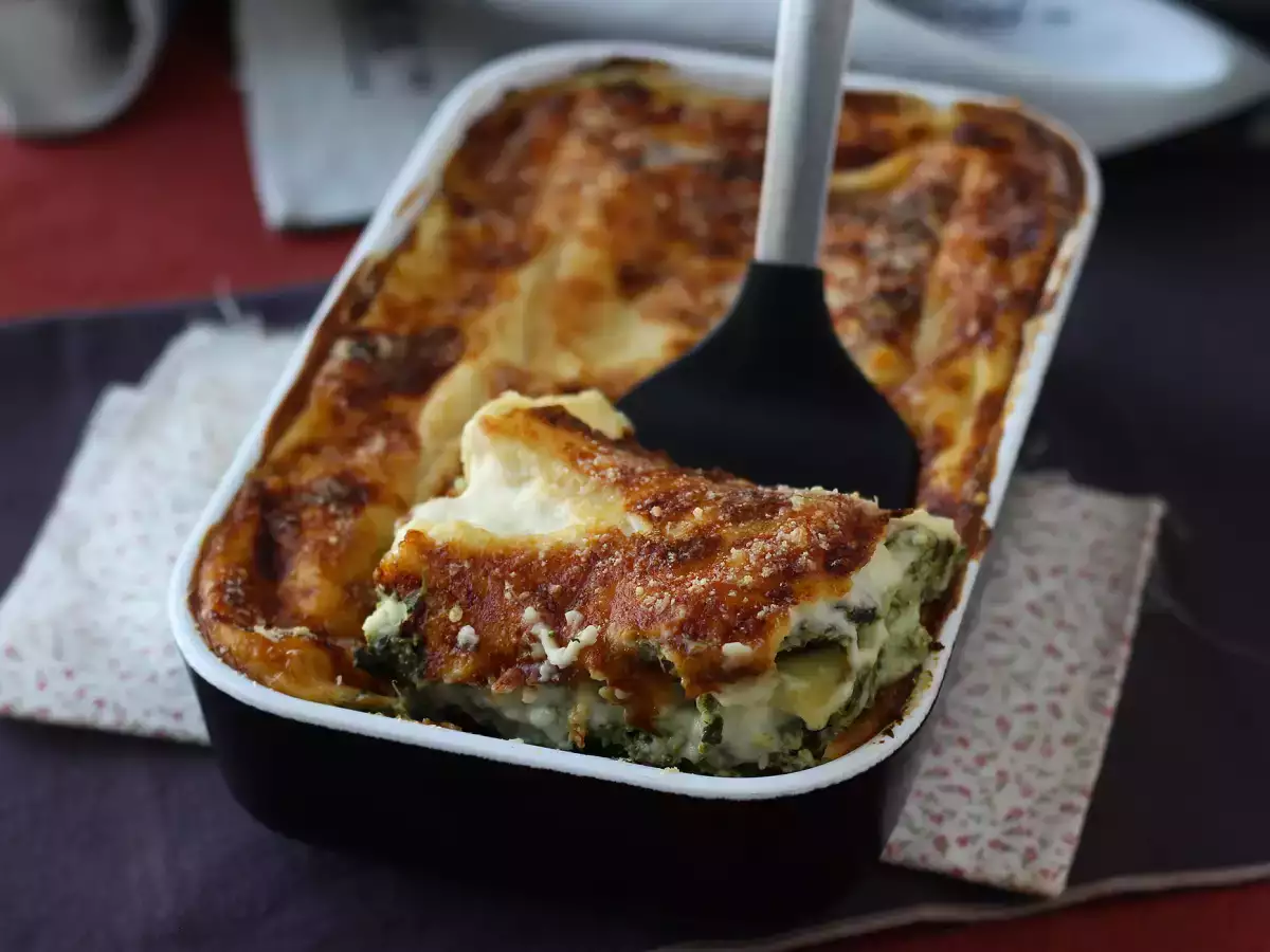 Besonders cremige Ricotta-Spinat-Lasagne