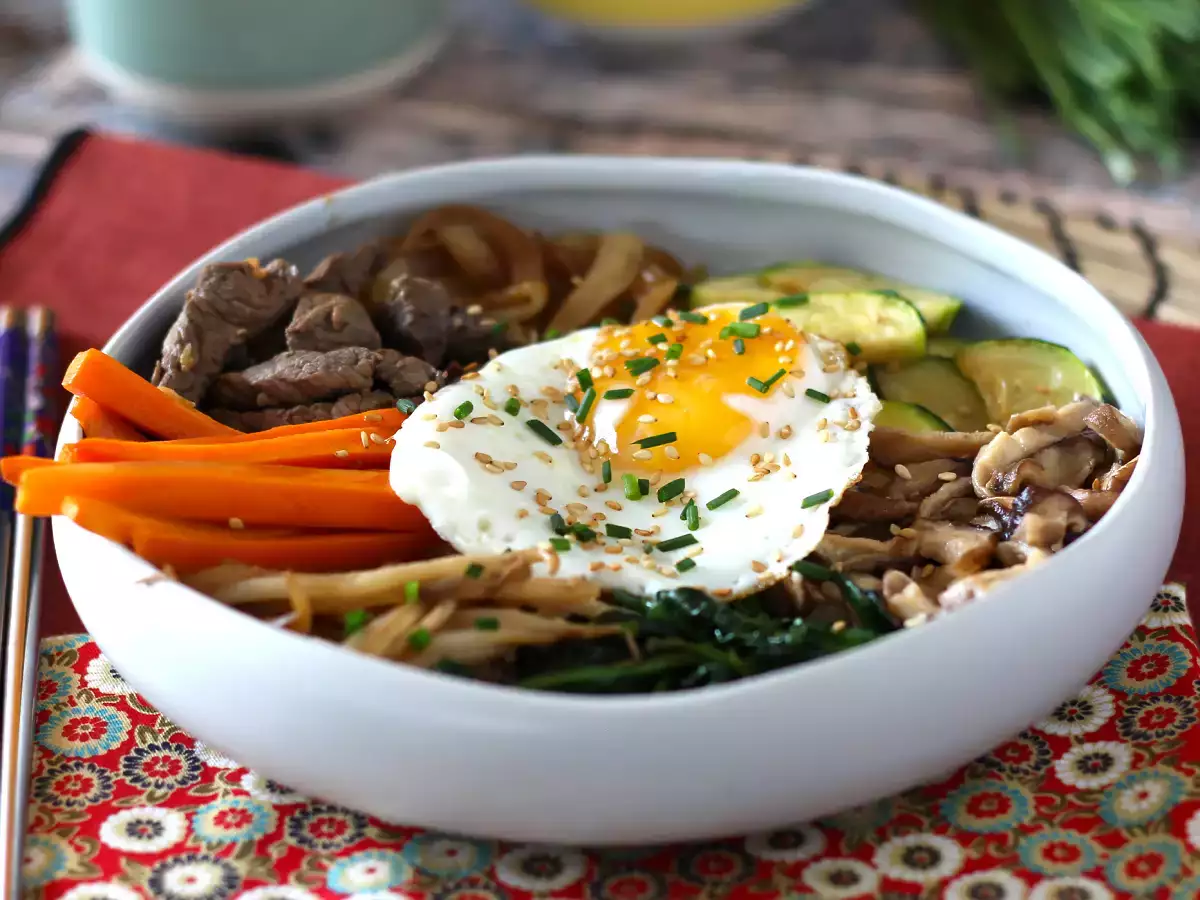 Bibimbap, das traditionelle koreanische Gericht