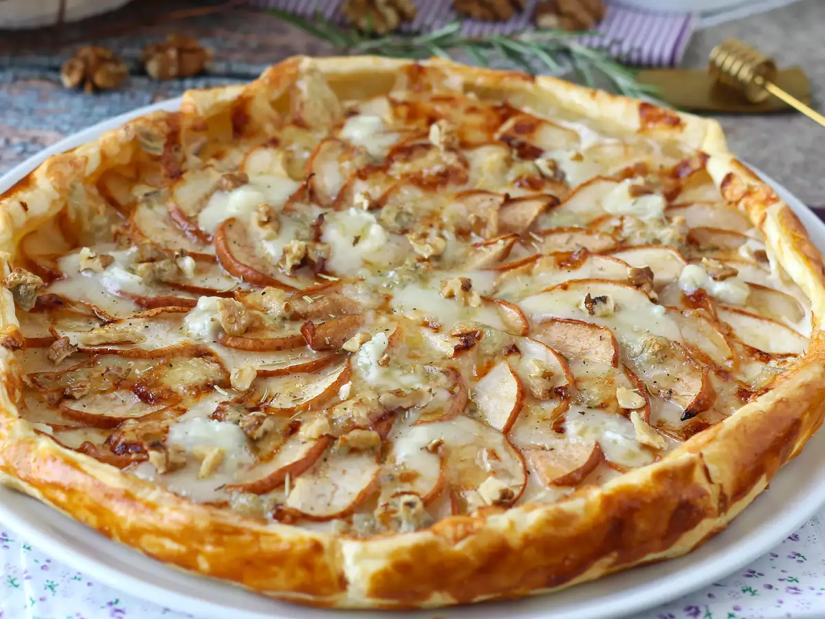 Birnentarte mit Gorgonzola und Walnüssen – süß-herzhafter Genuss - foto 2