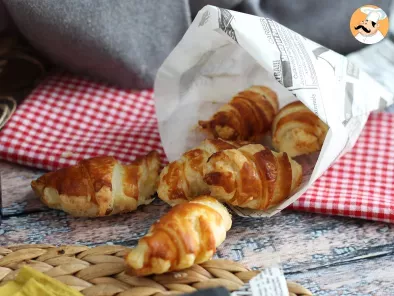 Blätterteig-Croissants mit Béchamel, Schinken und Käse, Foto 3