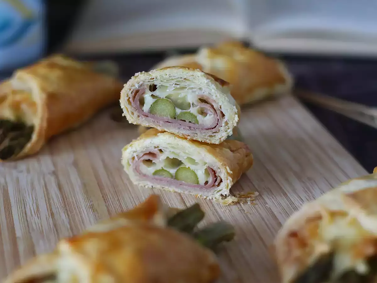 Blätterteig-Häppchen mit Spargel, Rohschinken und Mozzarella - foto 3
