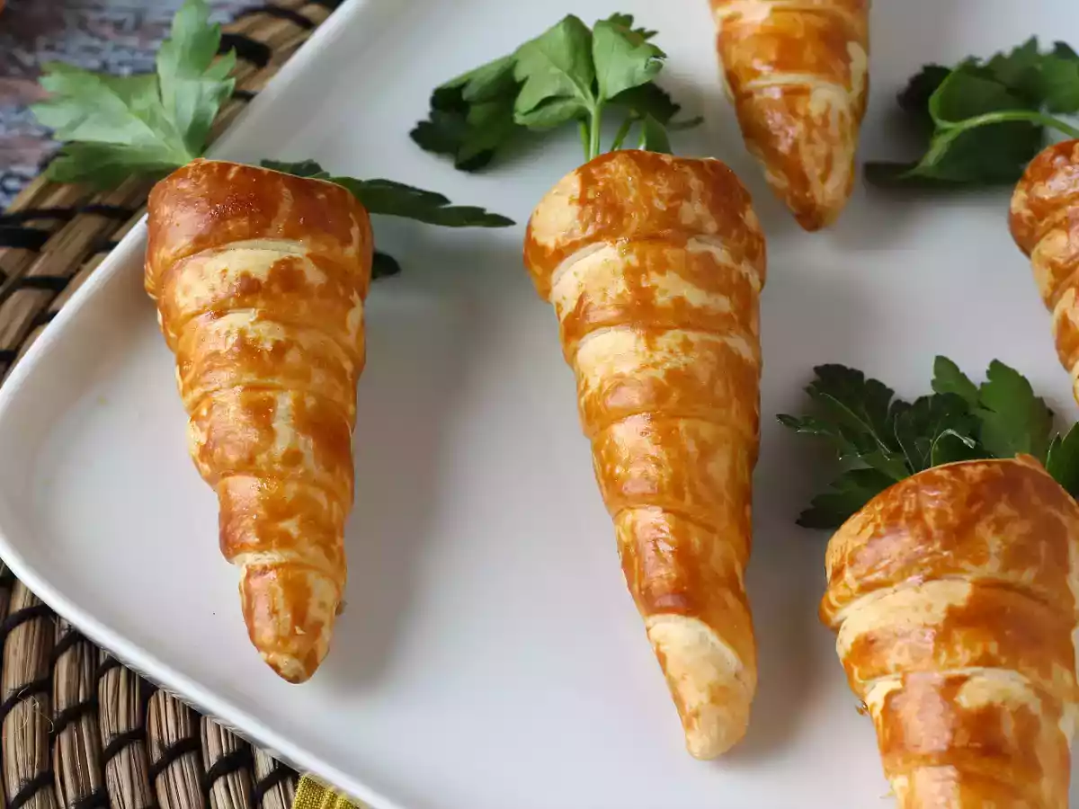 Blätterteig-Karotten zu süß für den Oster-Aperitif: Ziegenkäse und sonnengetrocknete Tomaten - foto 5