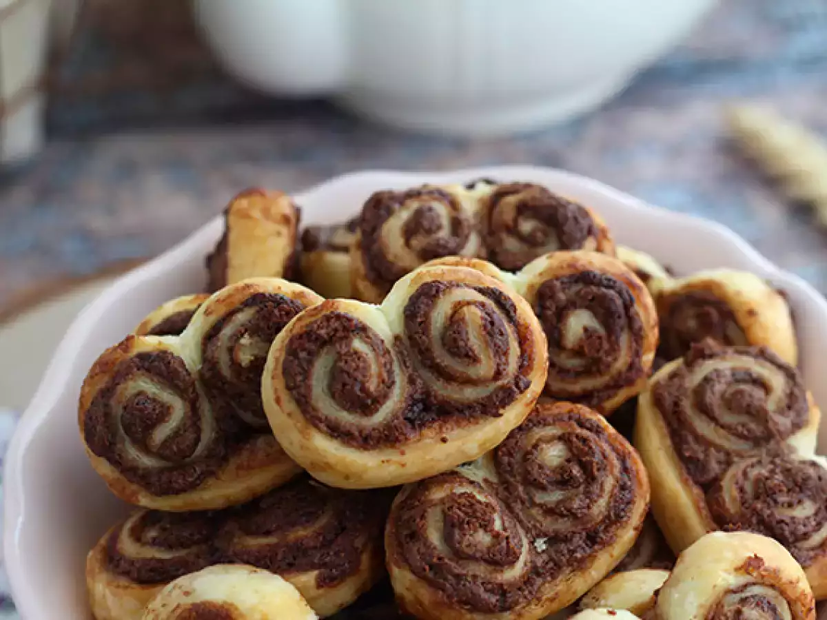 Blätterteig-Palmiers mit süßem Aufstrich - foto 3