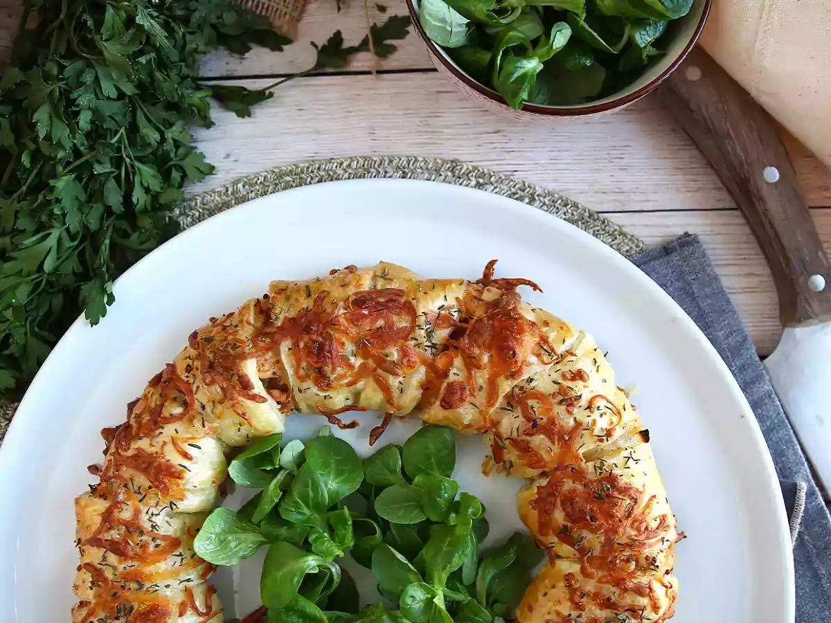 Blätterteigkranz mit Lachs und Senf - foto 3