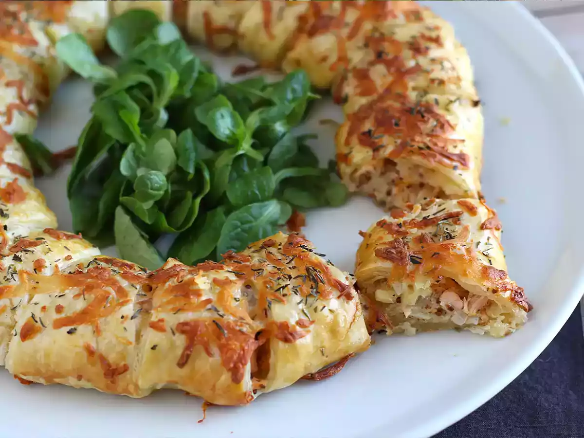 Blätterteigkranz mit Lachs und Senf - foto 4