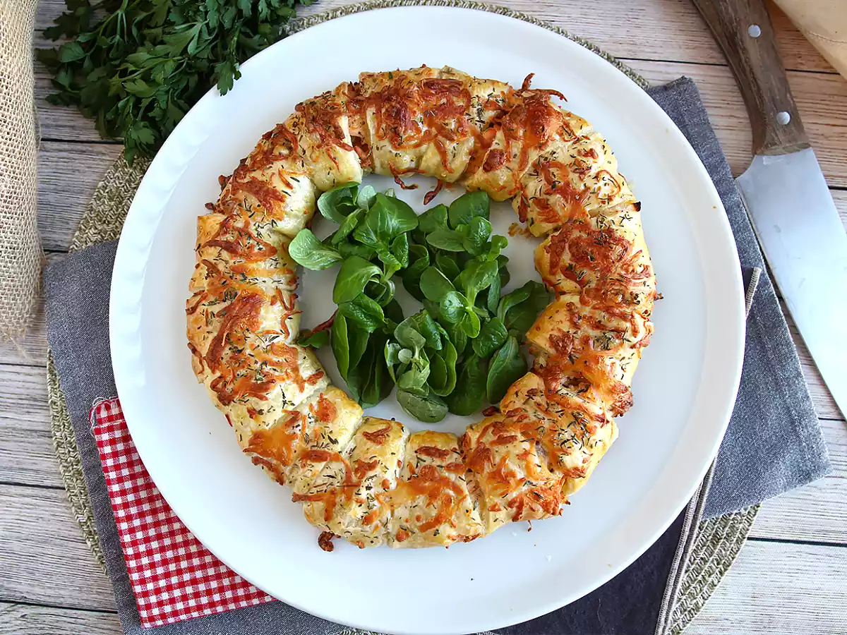 Blätterteigkranz mit Lachs und Senf - foto 5