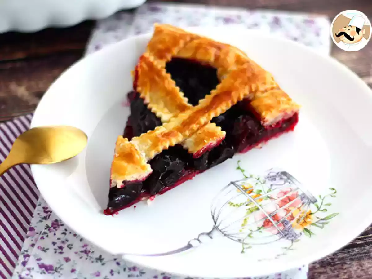 Blätterteigkuchen mit Kirschen - foto 3