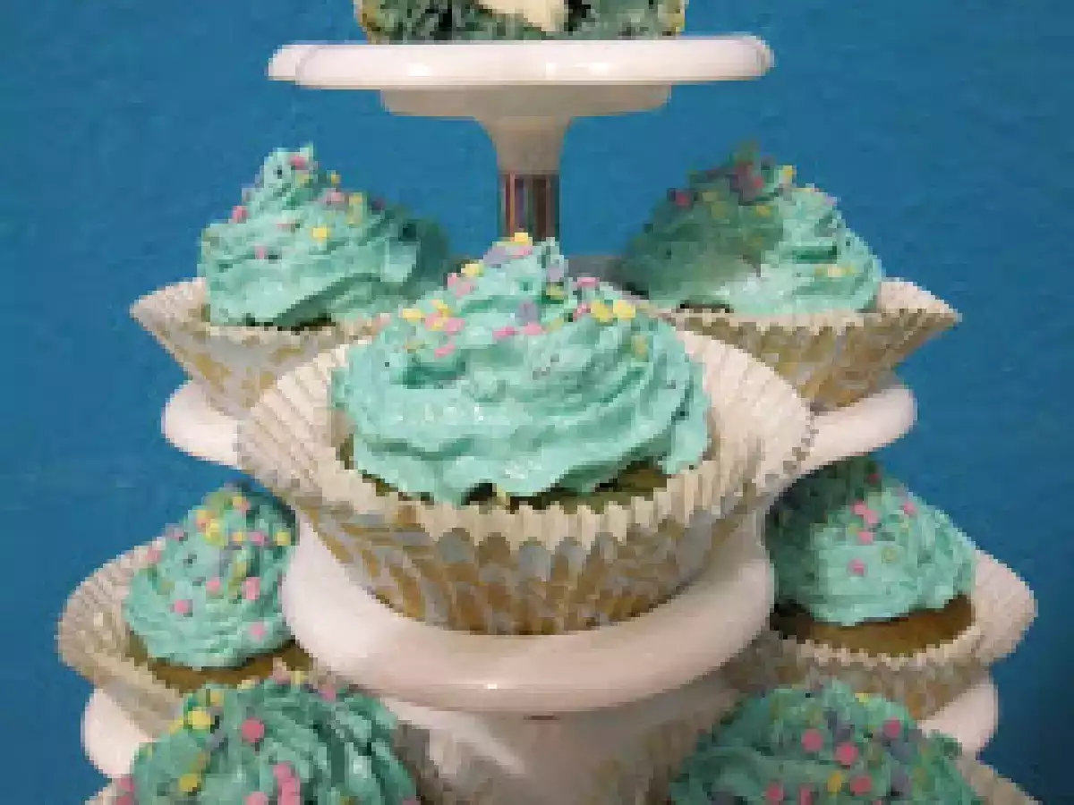 Blaue Blaubeercupcakes