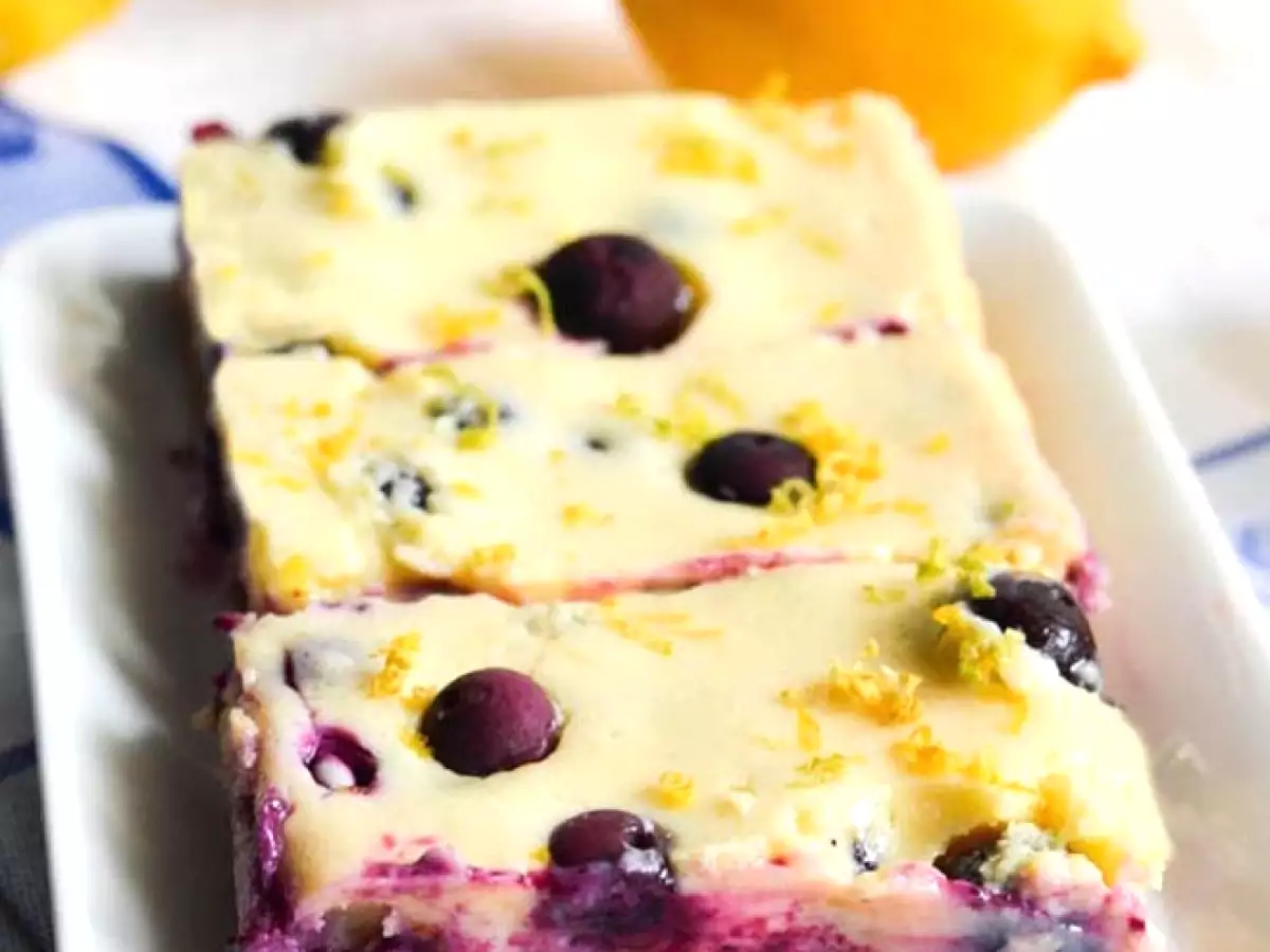 Blueberry Lemon Bars - Blaubeerschnidden