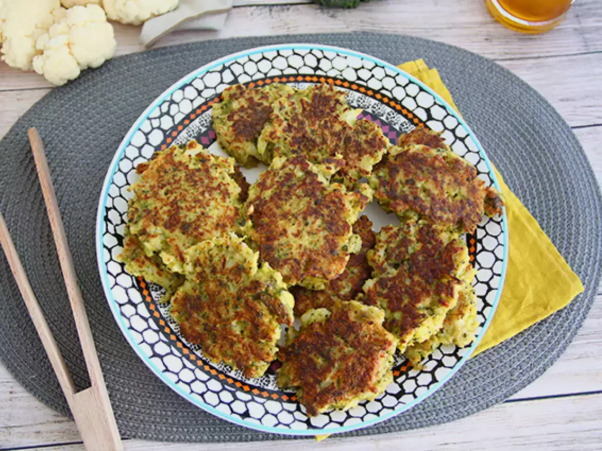 Blumenkohl-Brokkoli-Puffer mit Curry - foto 2