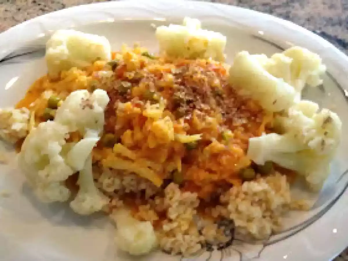 Blumenkohl-Kokos-Curry mit Bulgur