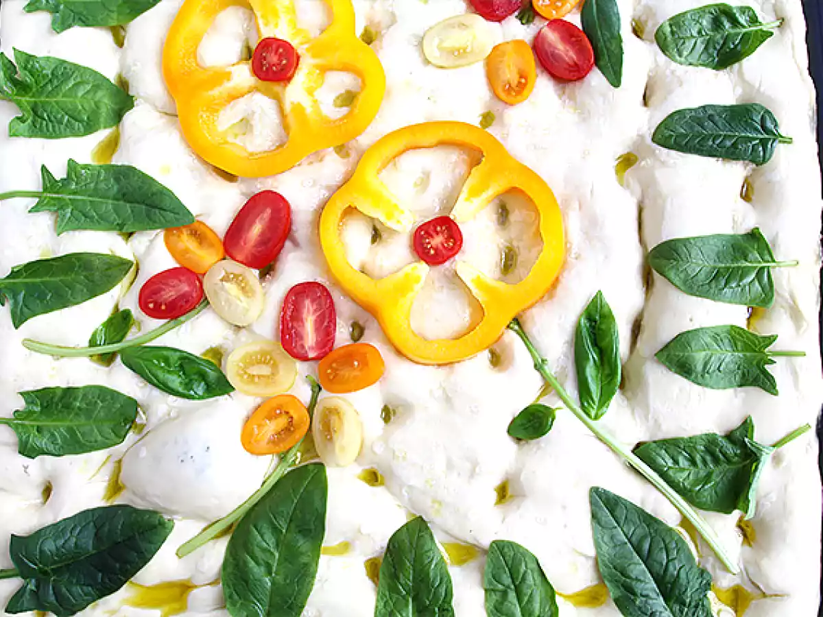 Blumige Focaccia – Focaccia-Kunst - foto 4