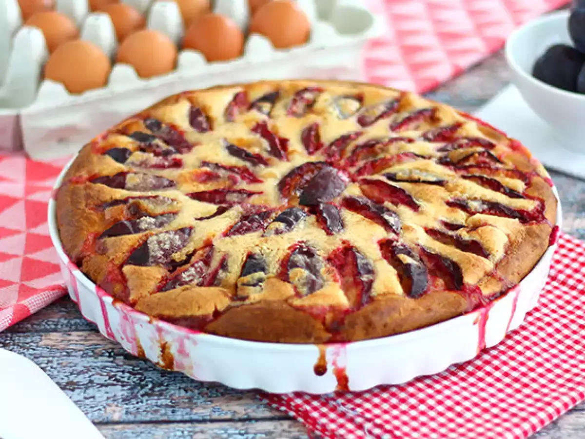 Brioche-Tarte mit Pflaumen