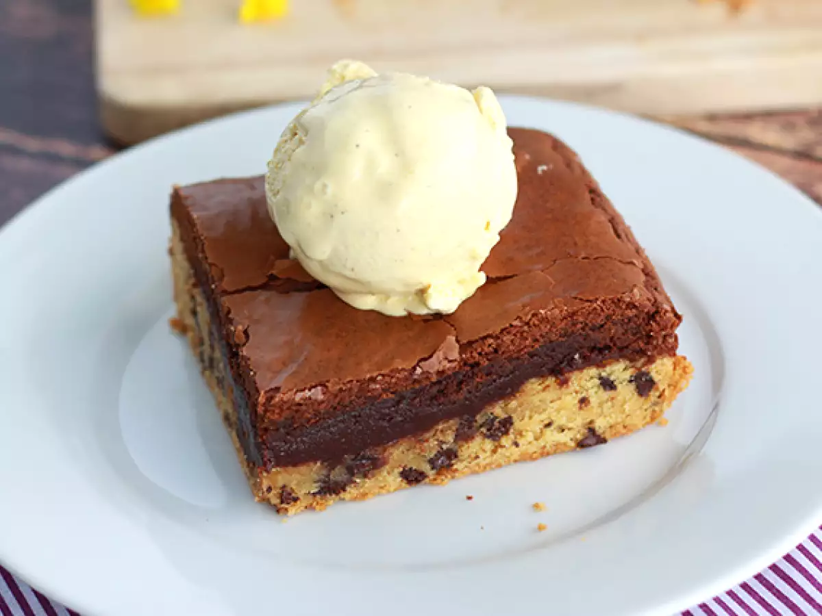 Brookies: saftiger Brownie-Cookie-Kuchen für den Nachmittagskaffee