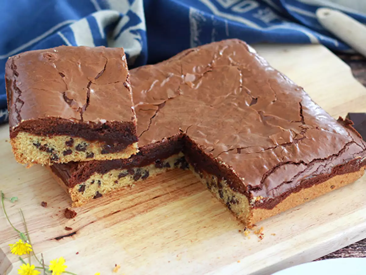 Brookies: saftiger Brownie-Cookie-Kuchen für den Nachmittagskaffee - foto 2